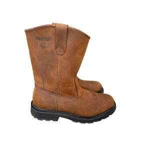 Wolverine 10 inch Wellington Boot Brown Leather Men size 8 m